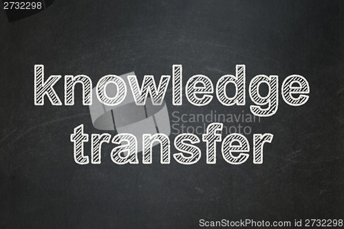 Image of Education concept: Knowledge Transfer on chalkboard background