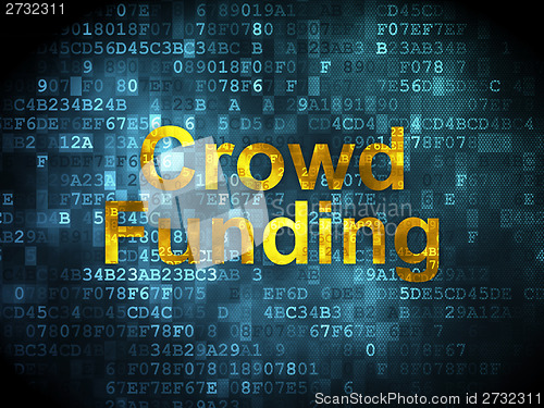 Image of Finance concept: Crowd Funding on digital background