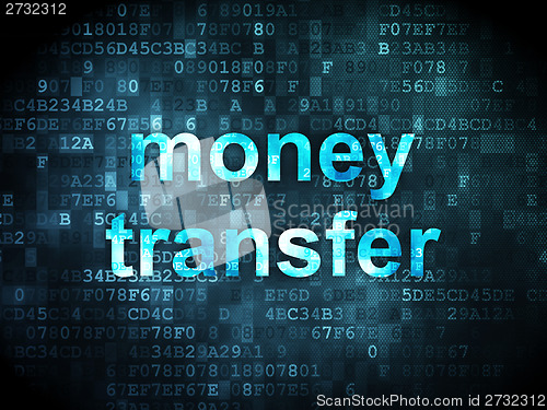 Image of Finance concept: Money Transfer on digital background