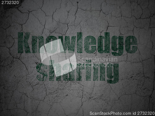 Image of Education concept: Knowledge Sharing on grunge wall background