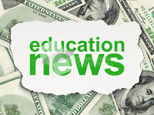 Image of News concept: Education News on Money background