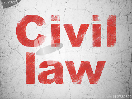 Image of Law concept: Civil Law on wall background