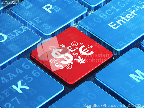 Image of News concept: Finance Symbol on computer keyboard background