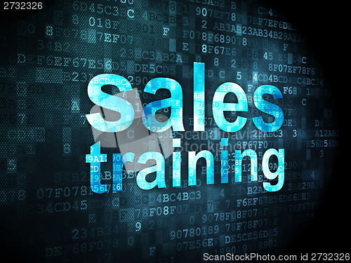 Image of Marketing concept: Sales Training on digital background
