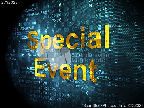 Image of Finance concept: Special Event on digital background