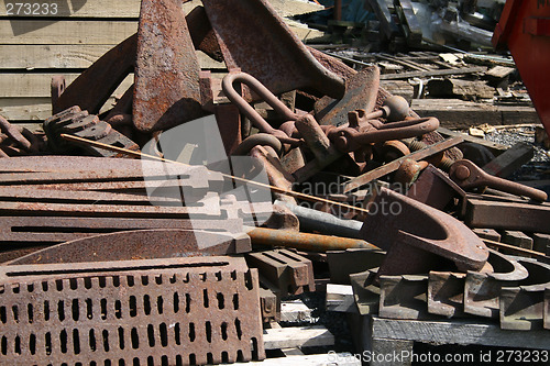 Image of iron parts for trains