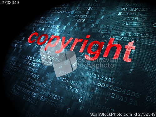 Image of Law concept: Copyright on digital background