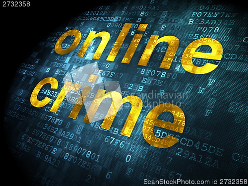 Image of Safety concept: Online Crime on digital background