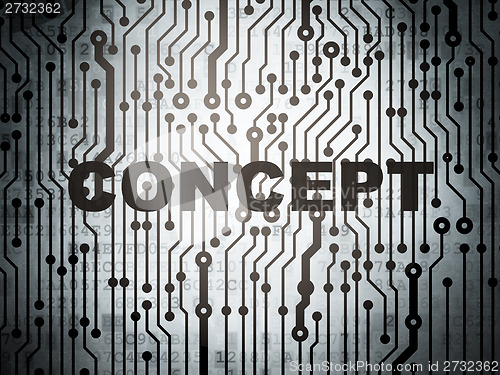 Image of Advertising concept: circuit board with Concept