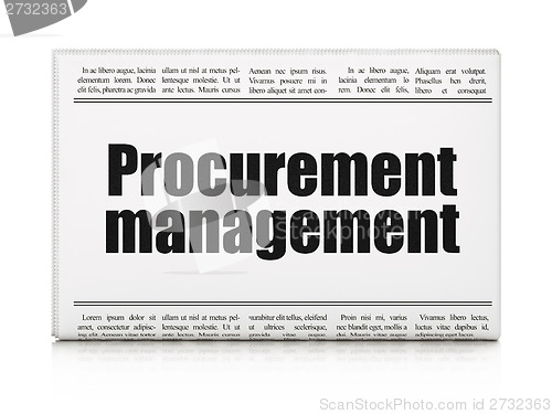 Image of Business concept: newspaper headline Procurement Management