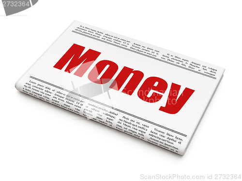 Image of Business concept: newspaper headline Money