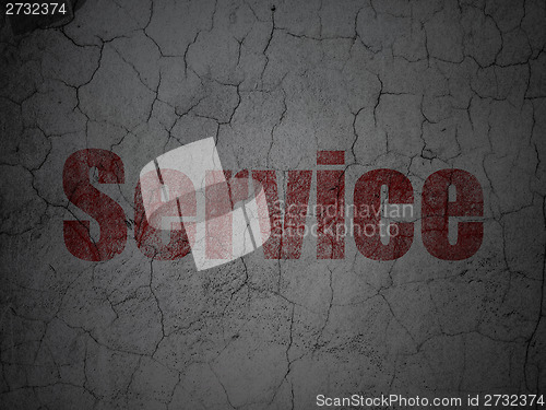 Image of Finance concept: Service on grunge wall background