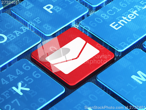 Image of Business concept: Email on computer keyboard background