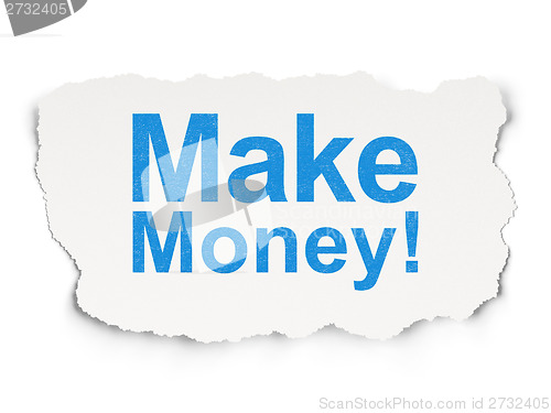 Image of Finance concept: Make Money! on Paper background