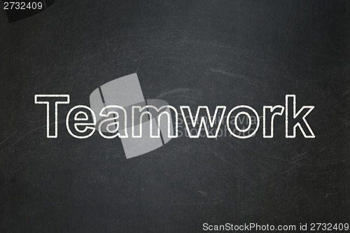 Image of Business concept: Teamwork on chalkboard background