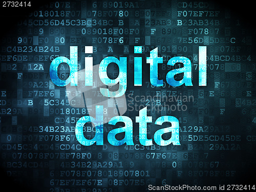 Image of Data concept: Digital Data on digital background
