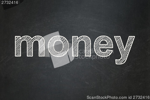 Image of Finance concept: Money on chalkboard background