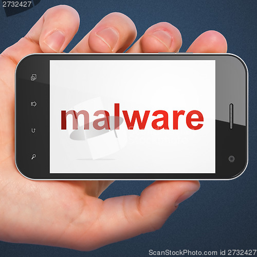 Image of Protection concept: Malware on smartphone
