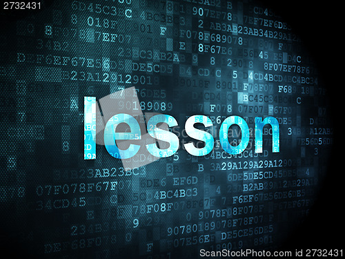 Image of Education concept: Lesson on digital background