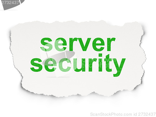 Image of Security concept: Server Security on Paper background