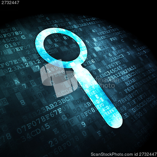 Image of Web development concept: Search on digital background