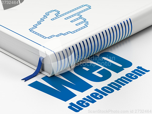 Image of Web development concept: book Mouse Cursor, Web Development on white background