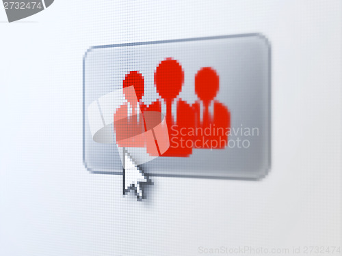 Image of Business concept: Business People on digital button background