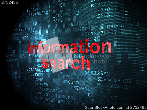 Image of Information concept: Information Search on digital background