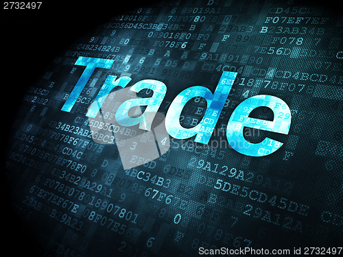 Image of Finance concept: Trade on digital background