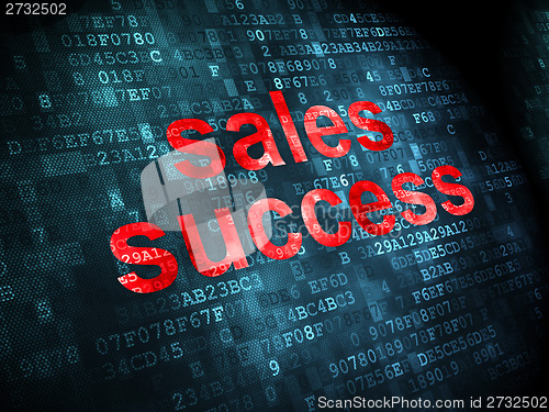 Image of Marketing concept: Sales Success on digital background