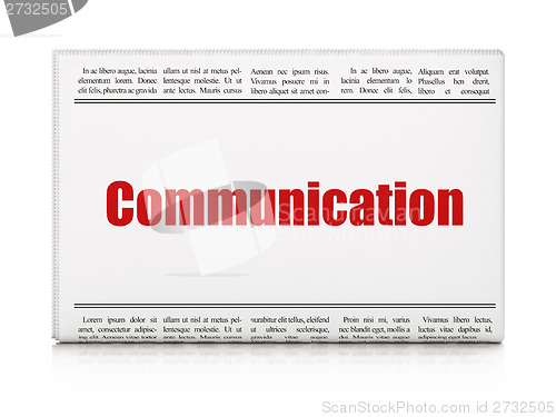 Image of Advertising concept: newspaper headline Communication