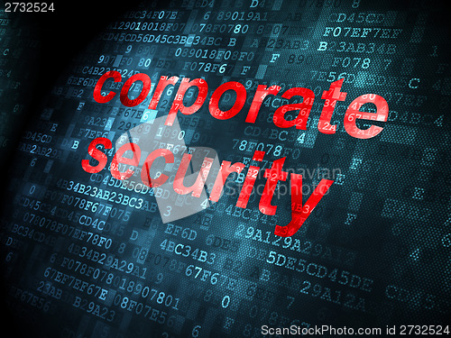 Image of Security concept: Corporate Security on digital background