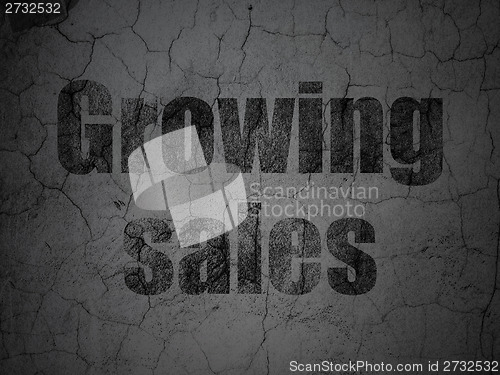 Image of Business concept: Growing Sales on grunge wall background