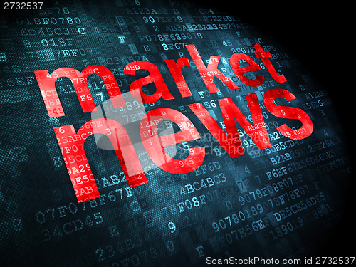 Image of News concept: Market News on digital background