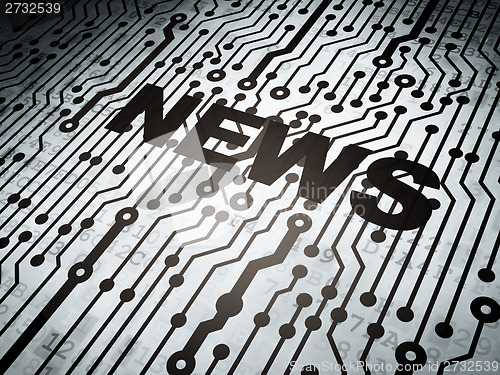 Image of News concept: circuit board with News