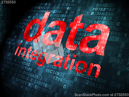 Image of Data concept: Data Integration on digital background