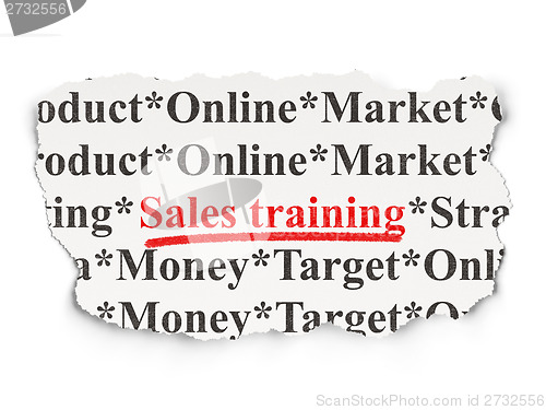 Image of Marketing concept: Sales Training on Paper background