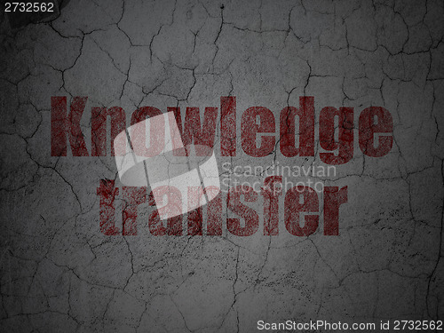 Image of Education concept: Knowledge Transfer on grunge wall background