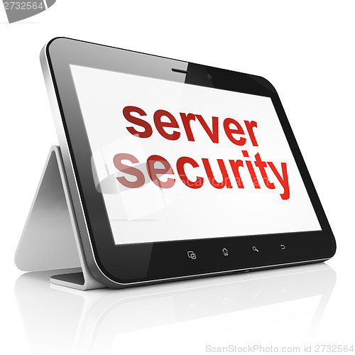 Image of Privacy concept: Server Security on tablet pc computer