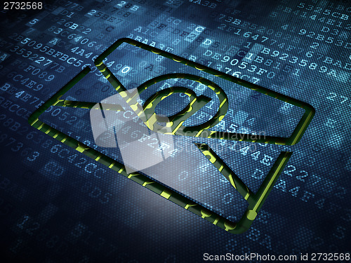 Image of Business concept: Email on digital screen background