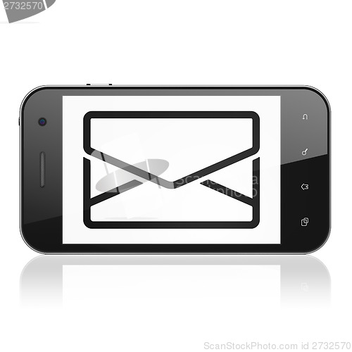 Image of Business concept: Email on smartphone