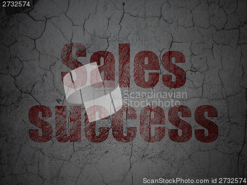Image of Advertising concept: Sales Success on grunge wall background