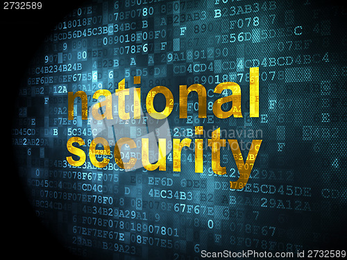 Image of Privacy concept: National Security on digital background