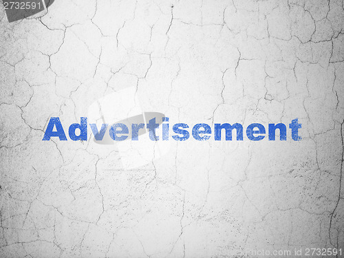 Image of Advertising concept: Advertisement on wall background