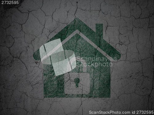 Image of Business concept: Home on grunge wall background