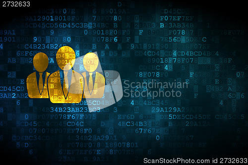 Image of Law concept: Business People on digital background