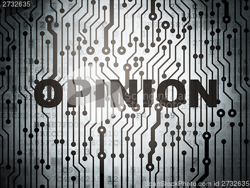 Image of Marketing concept: circuit board with Opinion