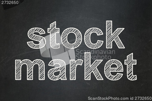 Image of Business concept: Stock Market on chalkboard background