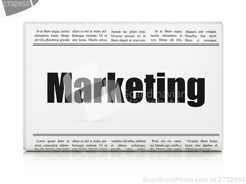 Image of Marketing concept: newspaper headline Marketing