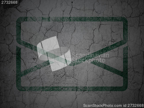 Image of Finance concept: Email on grunge wall background